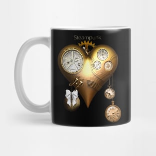 Steampunk heart, clocks and gears Mug